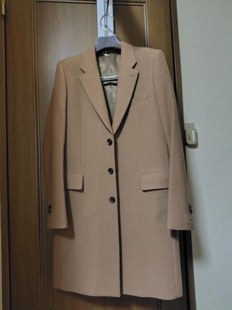 GalaabenDガラアーベントウールカシミアカルゼ チェスターコートMキャメル