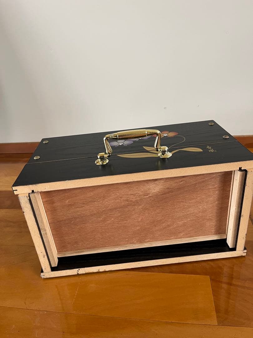 和風小物入れ 引き出し付き 黒