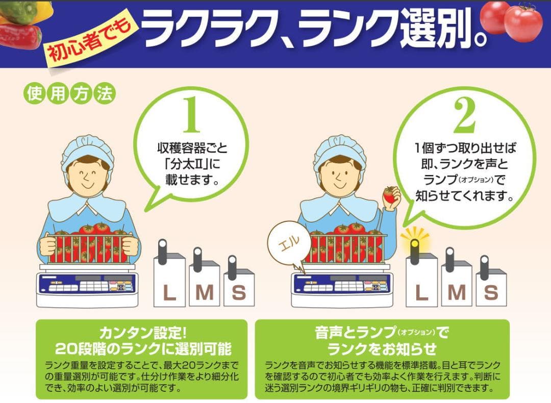 【新品・未開封】宝計機製作所 音声式重量選別機「分太2」 TB-15kg