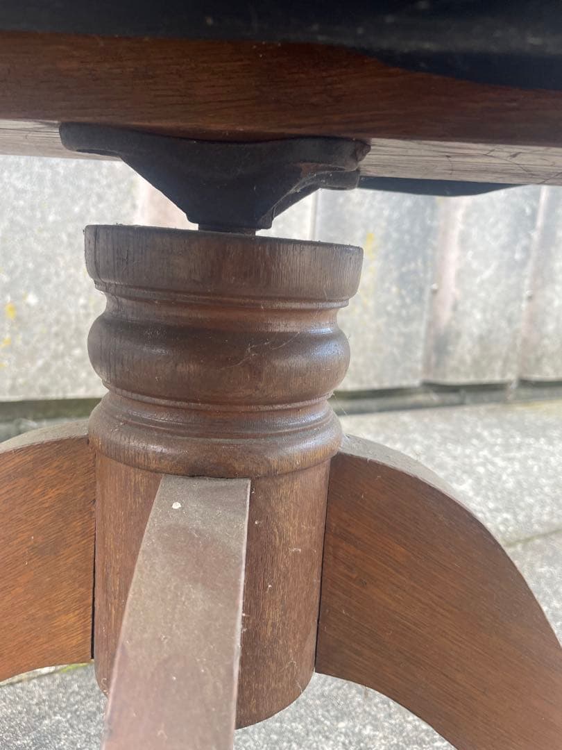 稀少/戦前/古道具/アンティーク/木製/ドクターチェア//回転椅子/椅子/④