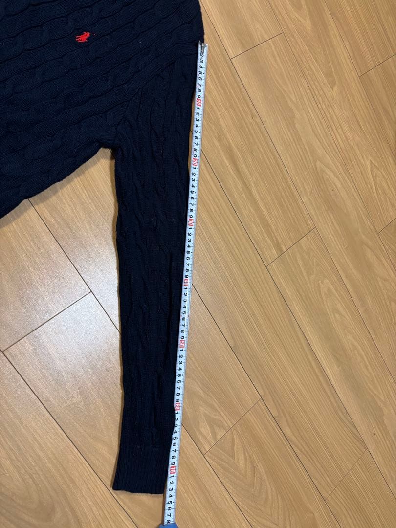 ラルフローレンケーブルニット コットン カーディガン　メンズ　Mサイズ