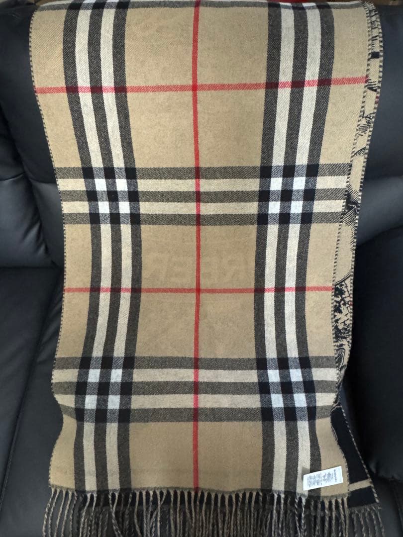 バーバリー（BURBERRY)リバーシブル EKD カシミアスカーフ