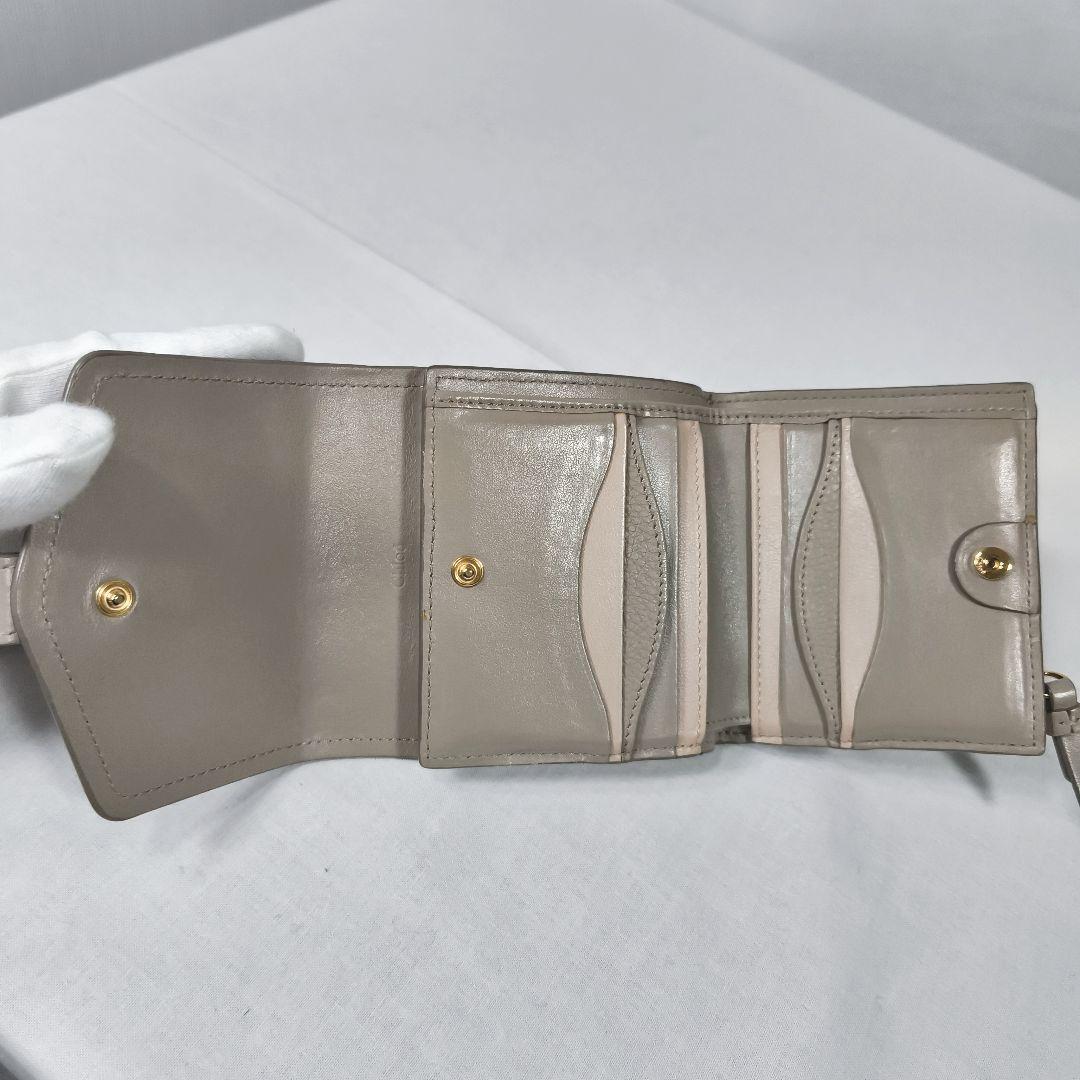 Chloe　ABY　クロエ　アビー　南京錠のチャーム　三つ折り財布