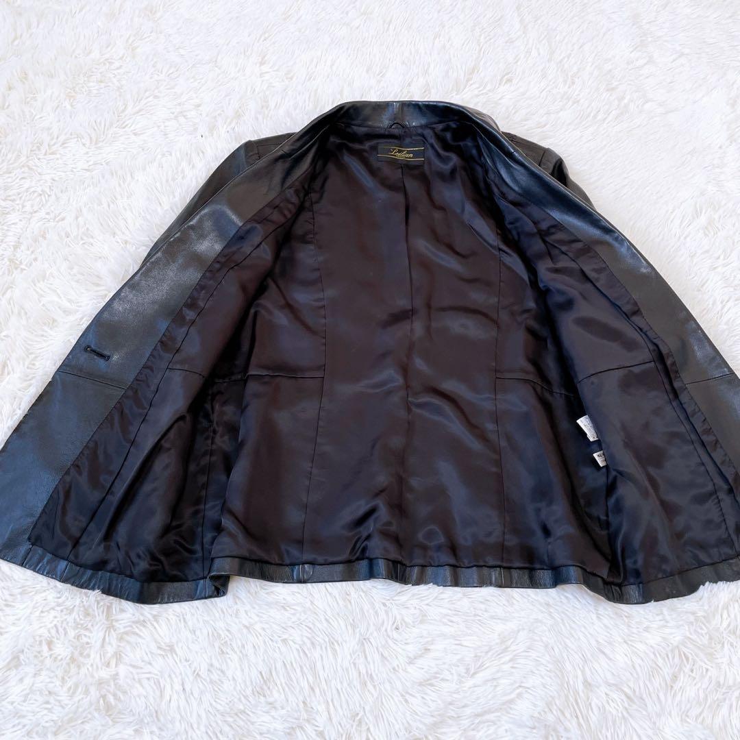 ◆極美品◆Leilian レリアン ラムレザージャケット【XL】羊革 黒◆希少◆