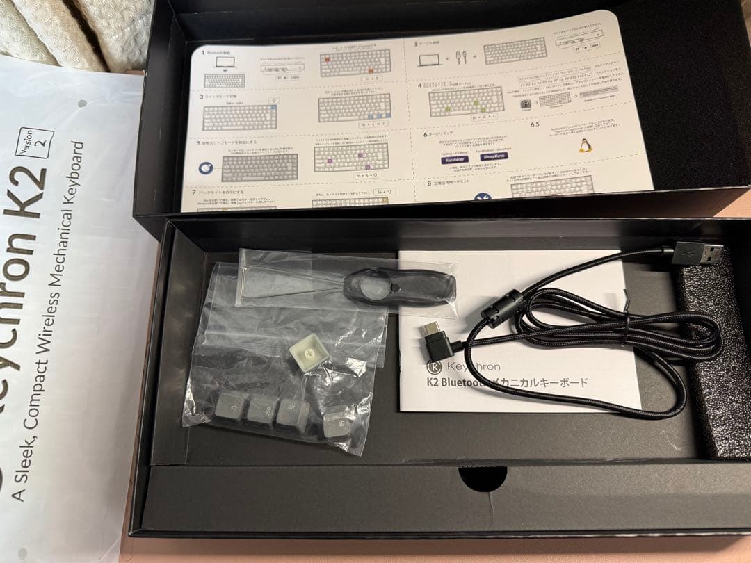 Keychron K2 V2 赤軸 RGB 日本語配列　技適あり