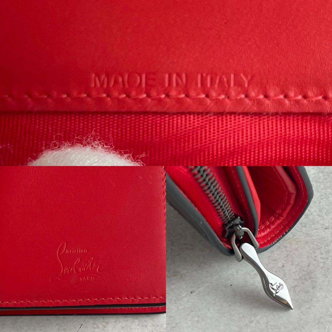 【ふじの様用傷スレ極小】 ルブタン 長財布 クロコ パネトーネ 黒 革