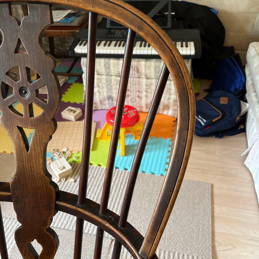 英国アンティーク ホイールバックウィンザーアームチェア