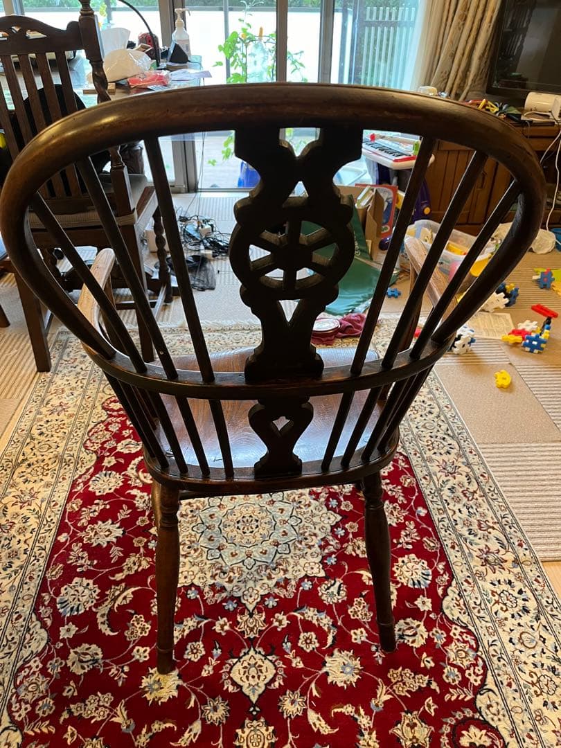 英国アンティーク ホイールバックウィンザーアームチェア