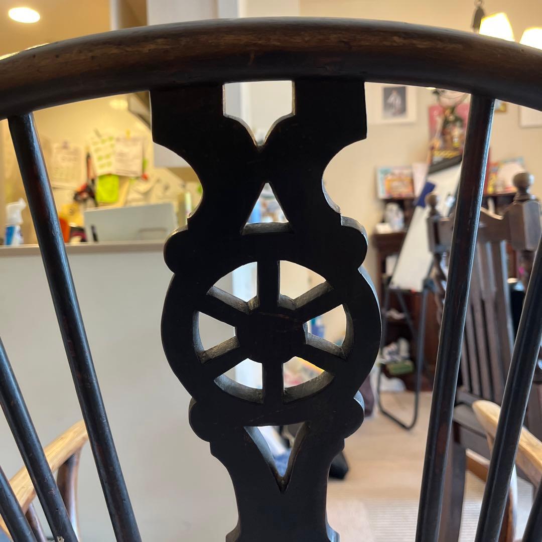 英国アンティーク ホイールバックウィンザーアームチェア