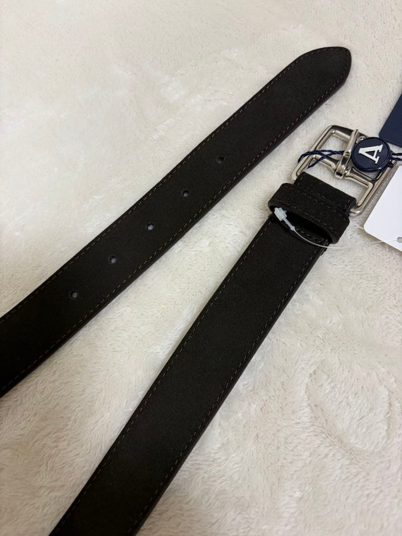 アンダーソンズ Andersons スエードレザー ベルト 90 ダークブラウン