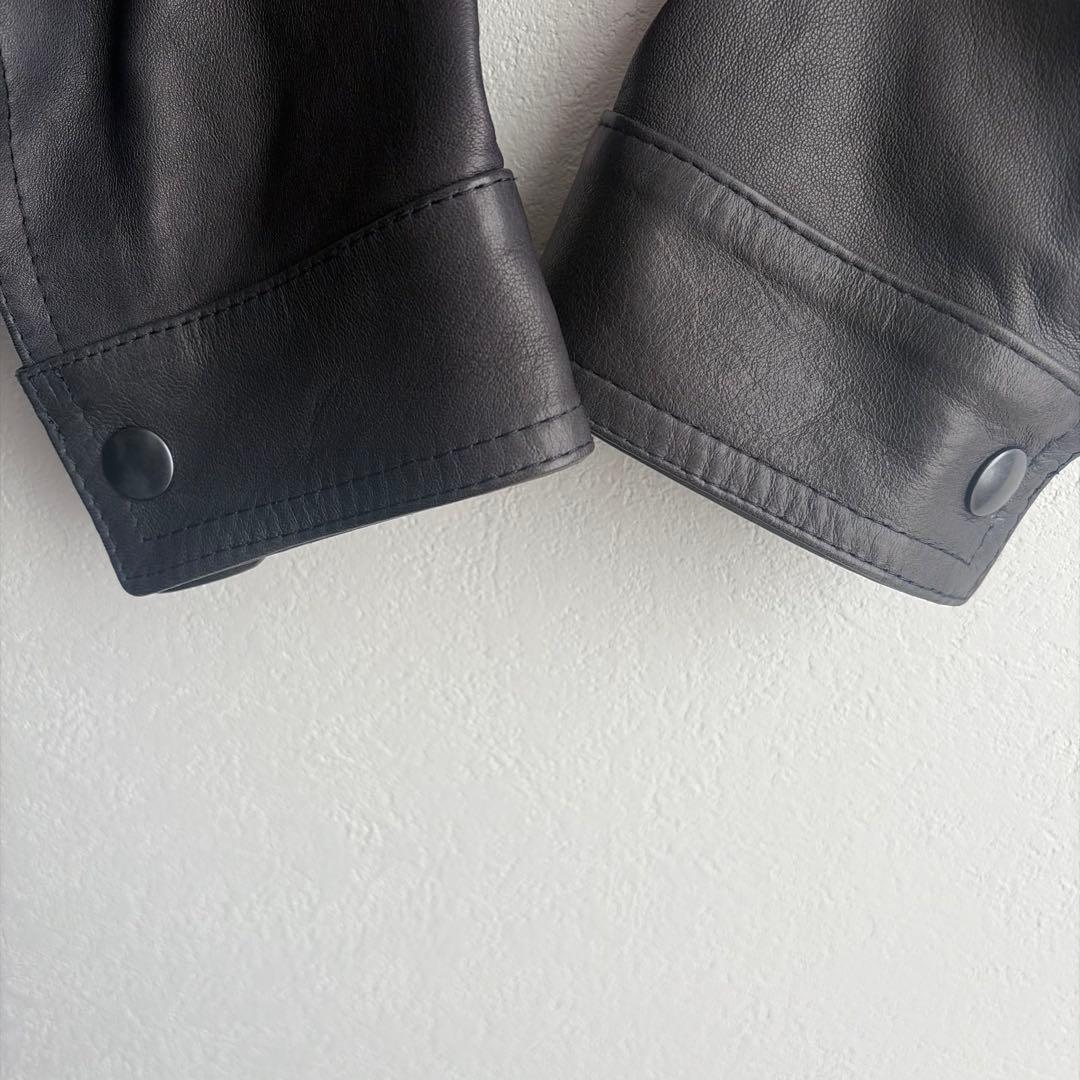 【美品✨52‼︎】EMMETI エンメティ JURI ラムレザーシングルライダース