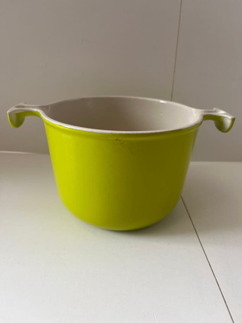 ヴィンテージ ルクルーゼ　フォンデュポット　エンツォマリ　ハーモニックグリーン