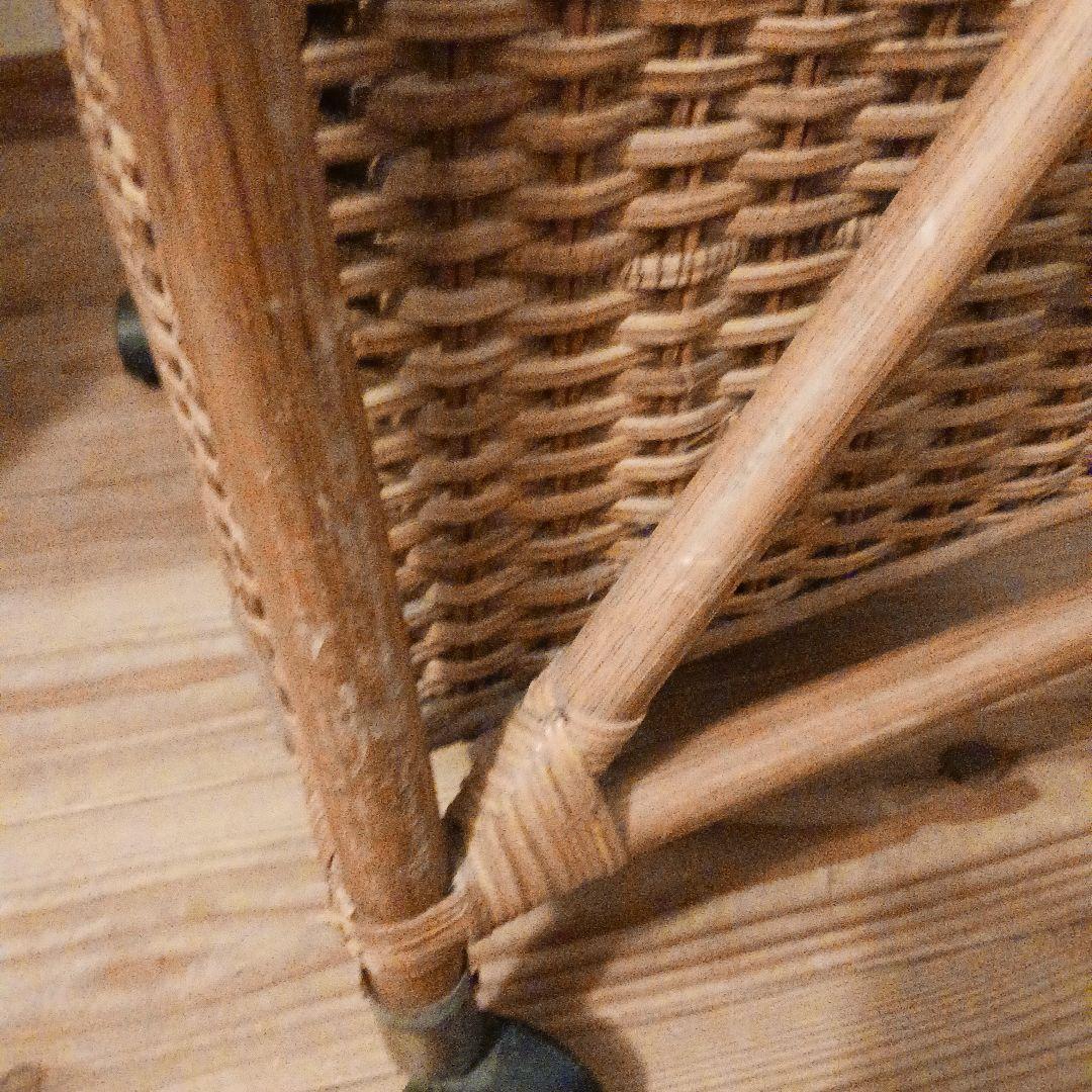 ラタン　　藤家具　　ランドリー　　　　 　　収納　　ワゴン　キャスター付き