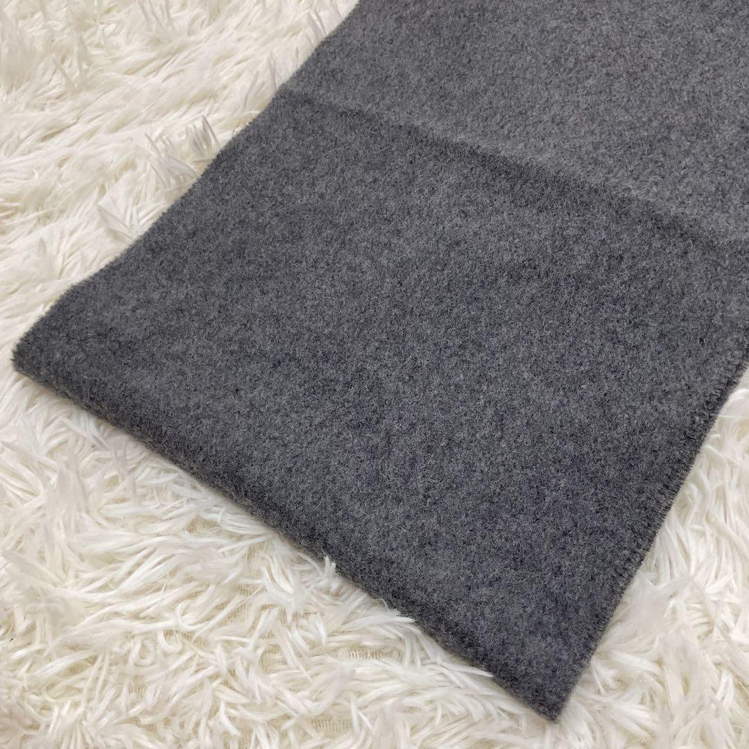 新品未使用♪ポロラルフローレン マフラー グレー 刺繍 ネイビー