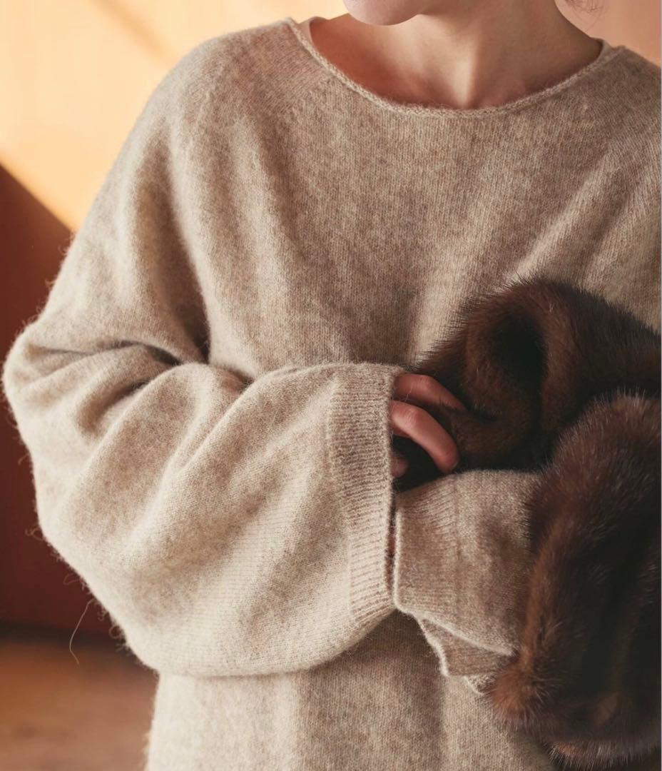 【美品】Plage Baby Alpaca ラグラン プルオーバー