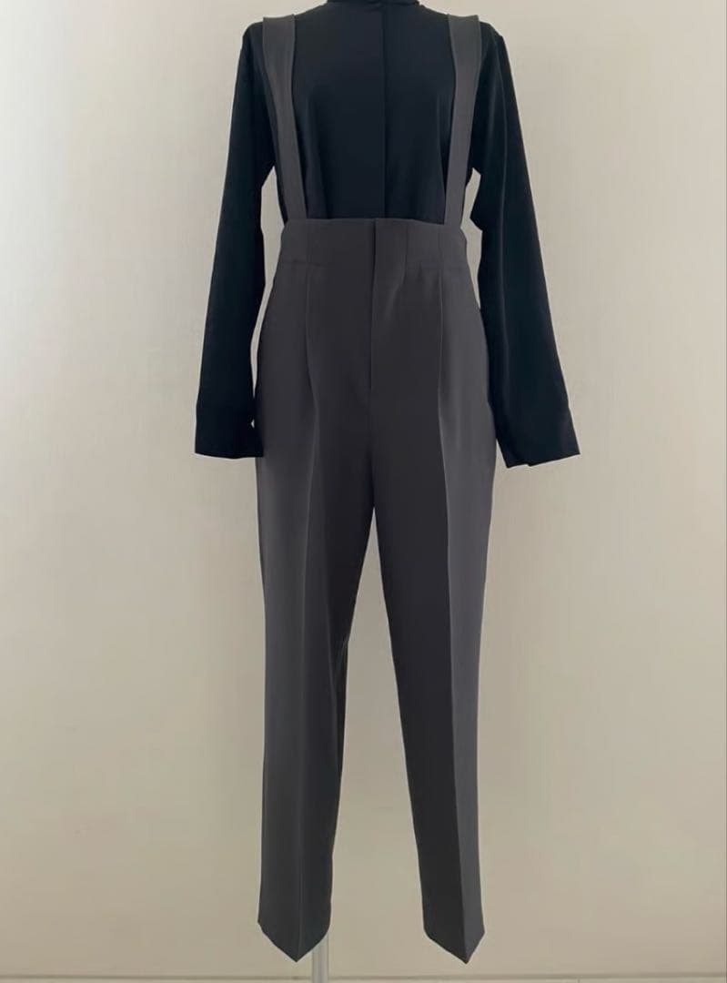 ENCHAR サロペットパンツ 【チャコールグレー】