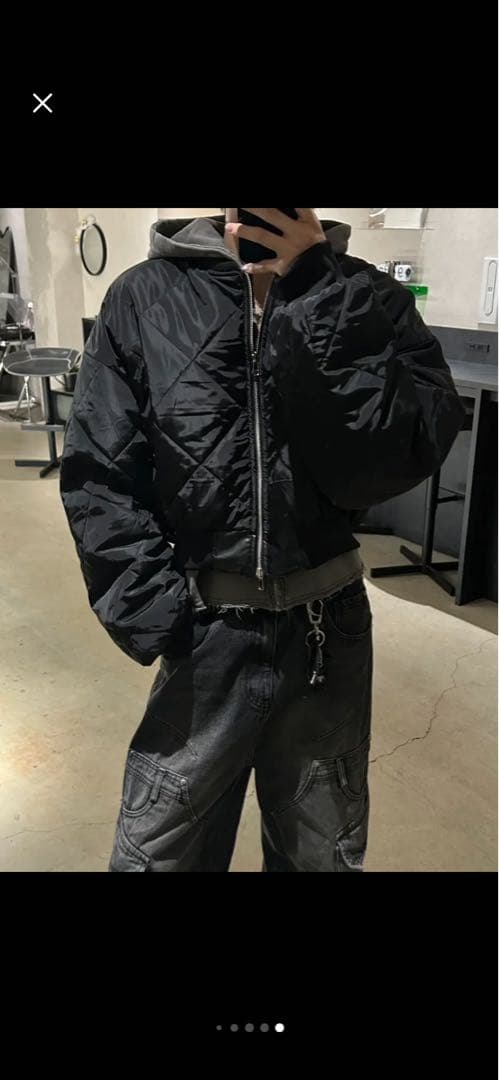 ジャケット・アウター RADIANT fakeleather 2way cropped blouson