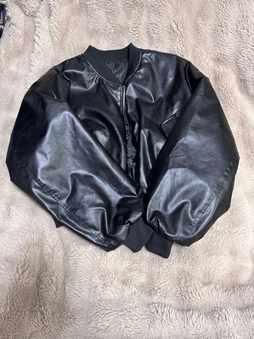 ジャケット・アウター RADIANT fakeleather 2way cropped blouson