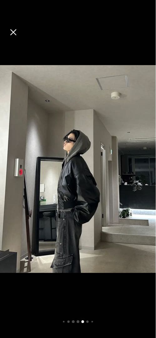 ジャケット・アウター RADIANT fakeleather 2way cropped blouson