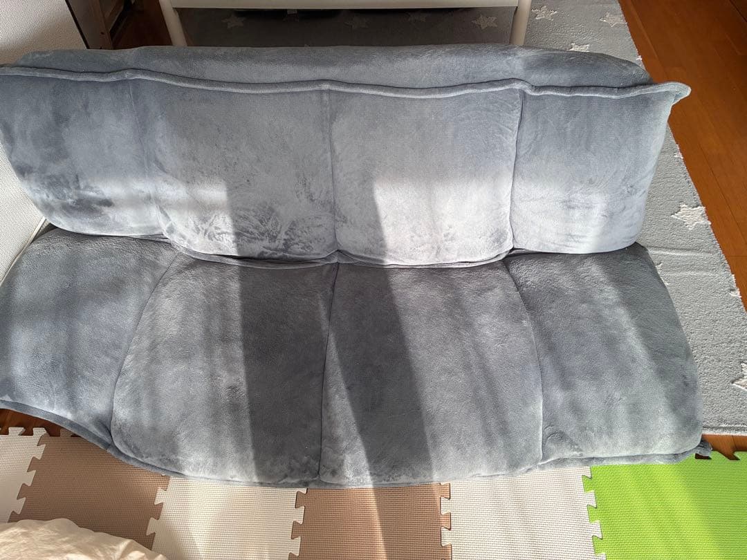 グレー リクライニングソファー