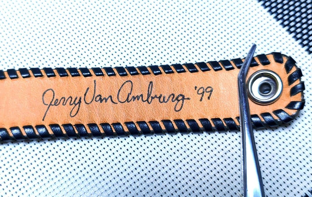 【希少】Jerry Van Ambrug レザーバングル 黒 美品