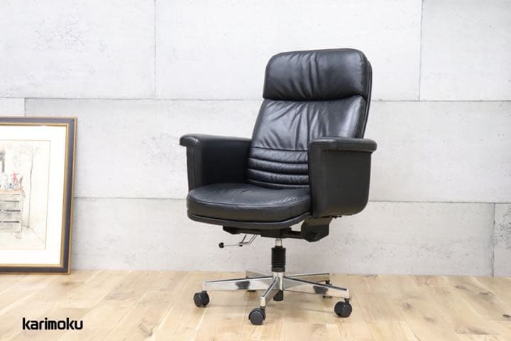 GMDN12H ○ karimoku / カリモク 最高級 総革 デスク