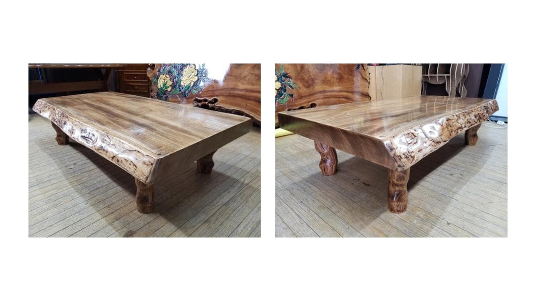 vc.uchida　美品　厚み8㎝　欅　無垢一枚板　座卓