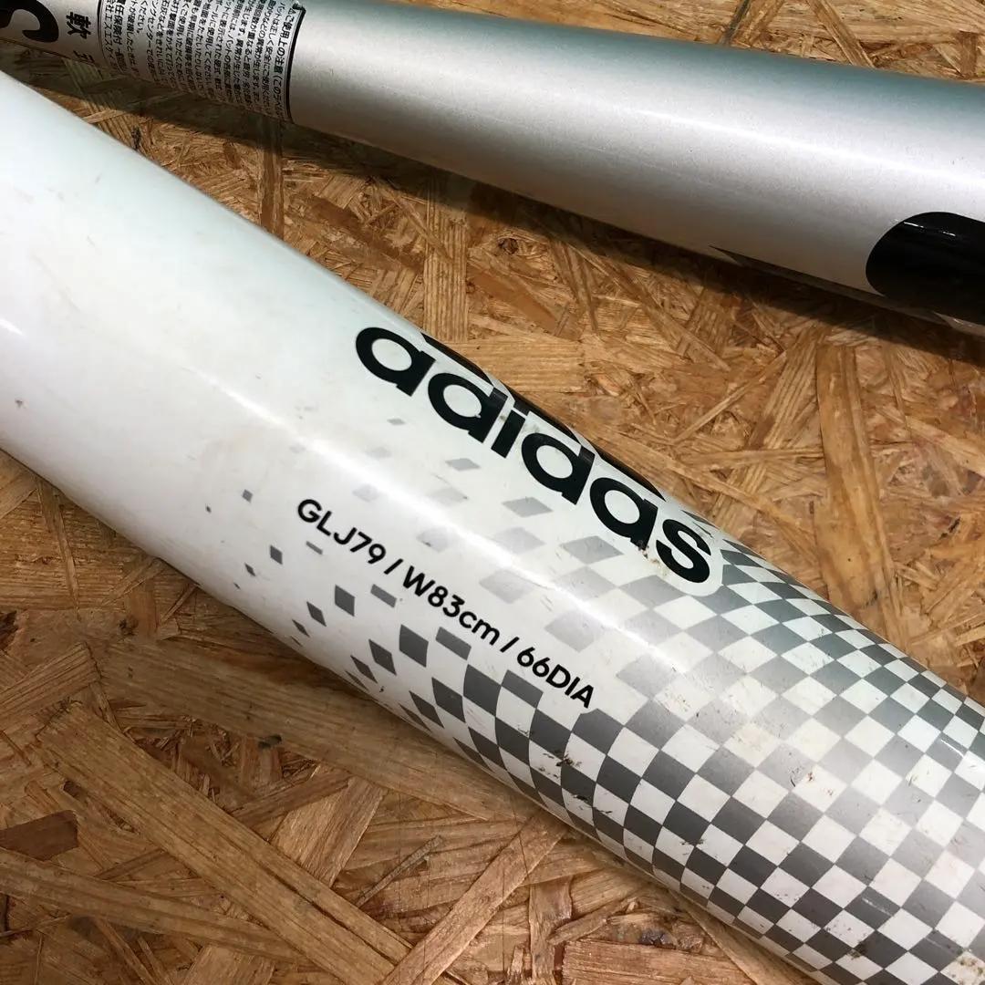 M3471　野球 軟式用バット 2本 adidasバットケース セット