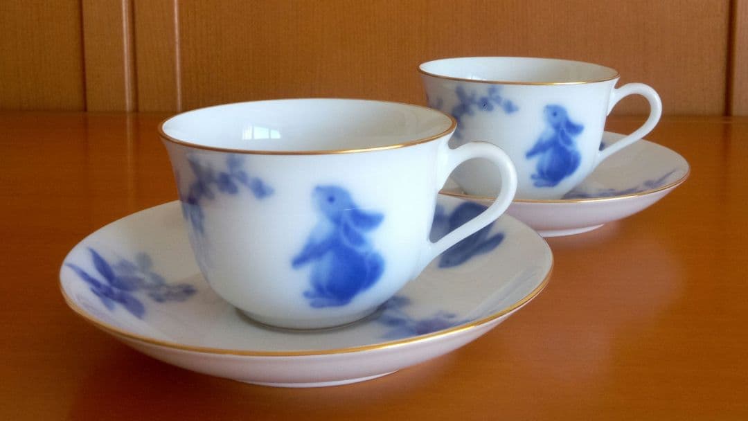 【希少】大倉陶園 ラビットアイブルーベリー ペア ケーキセット 廃盤・未使用品