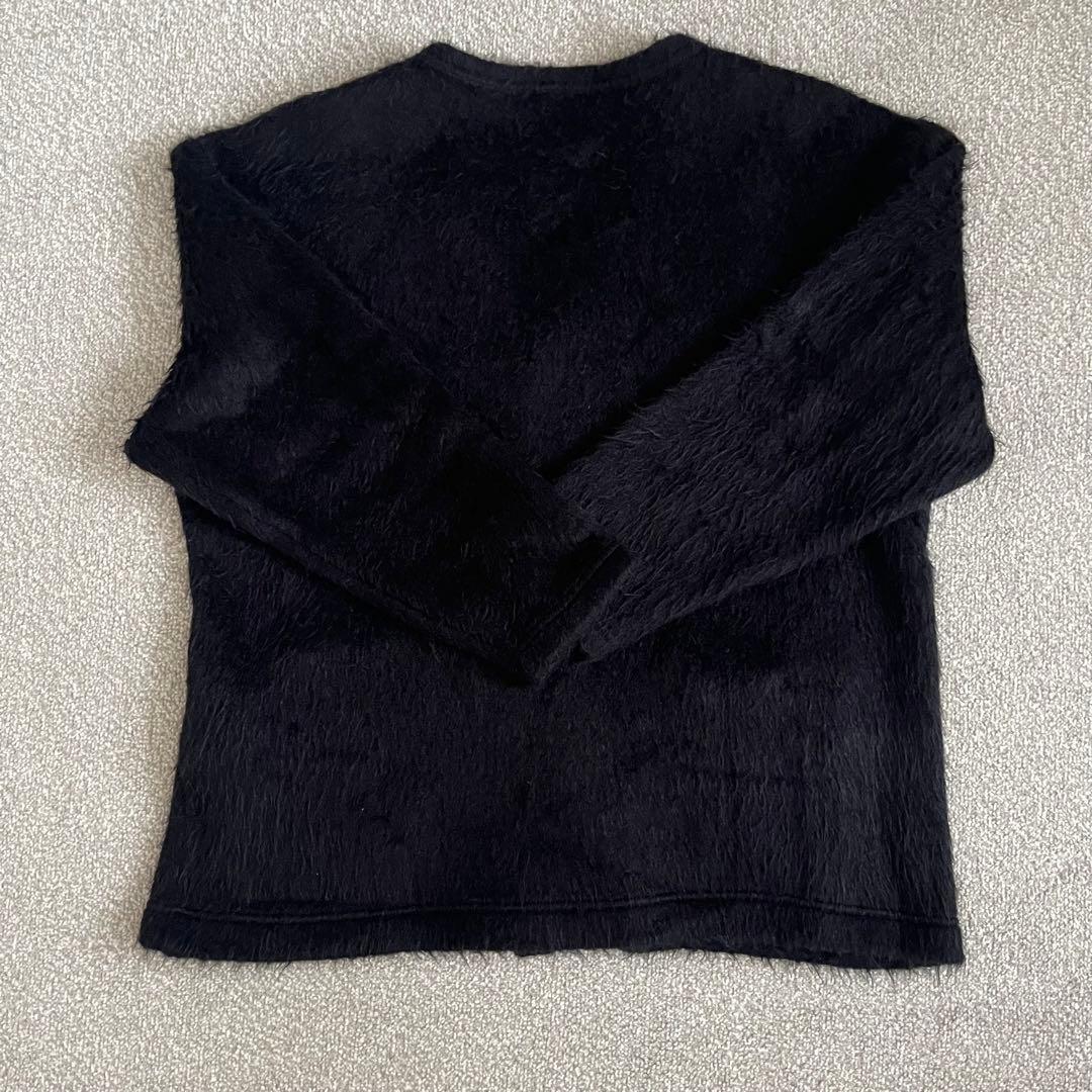 monitaly モヘア風カーディガン ブラック xs 南商店