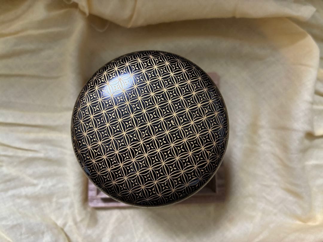 【新品 未使用】　前志芸男　沈金七宝之図　茶道具 棗