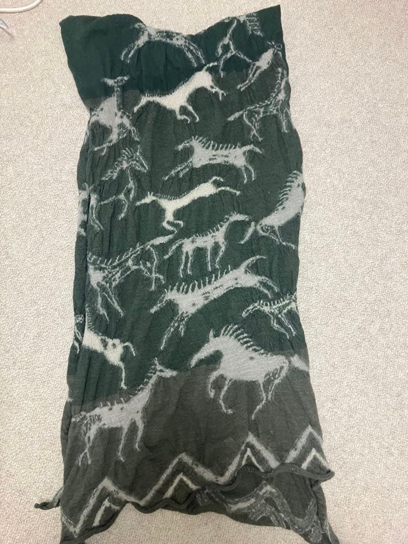 KAPITAL 馬柄　縮絨マフラー