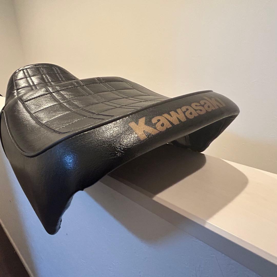 良品　z400fx E4 純正シートベース　Kawasakiロゴ　シート　黒