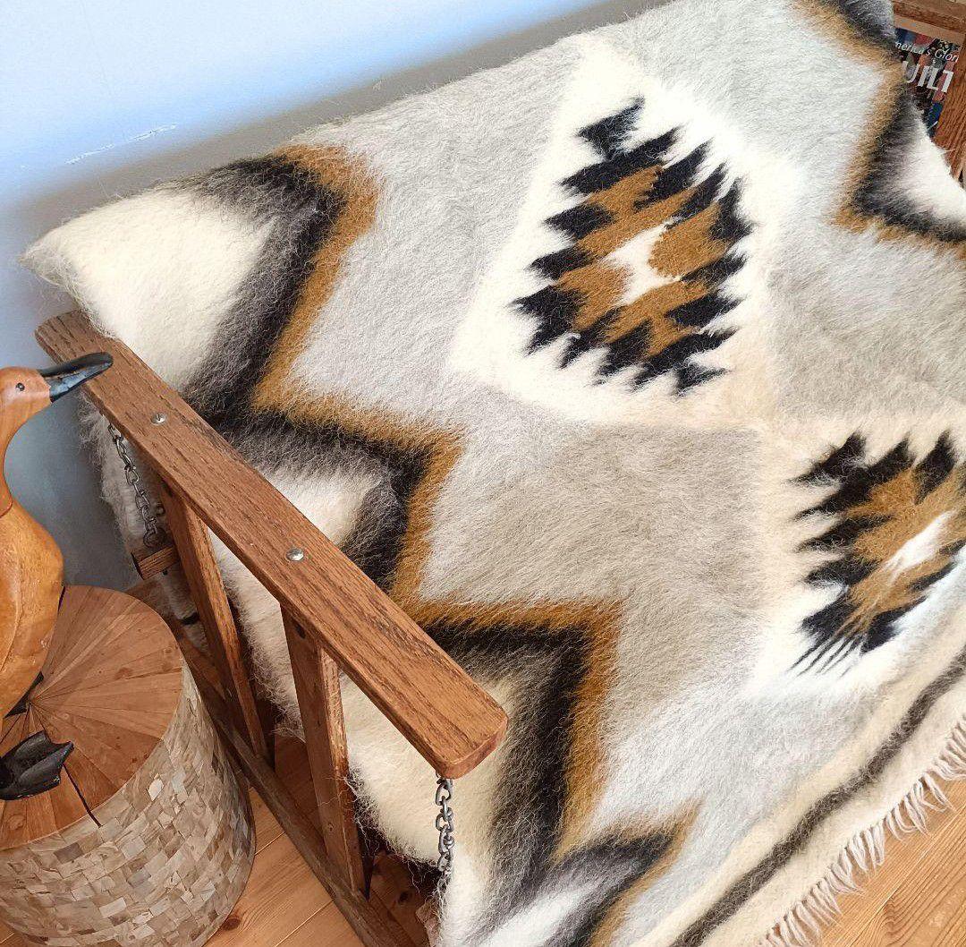 【超レア】L200cm 大判！ ウール　ヴィンテージラグ　ベニワレン