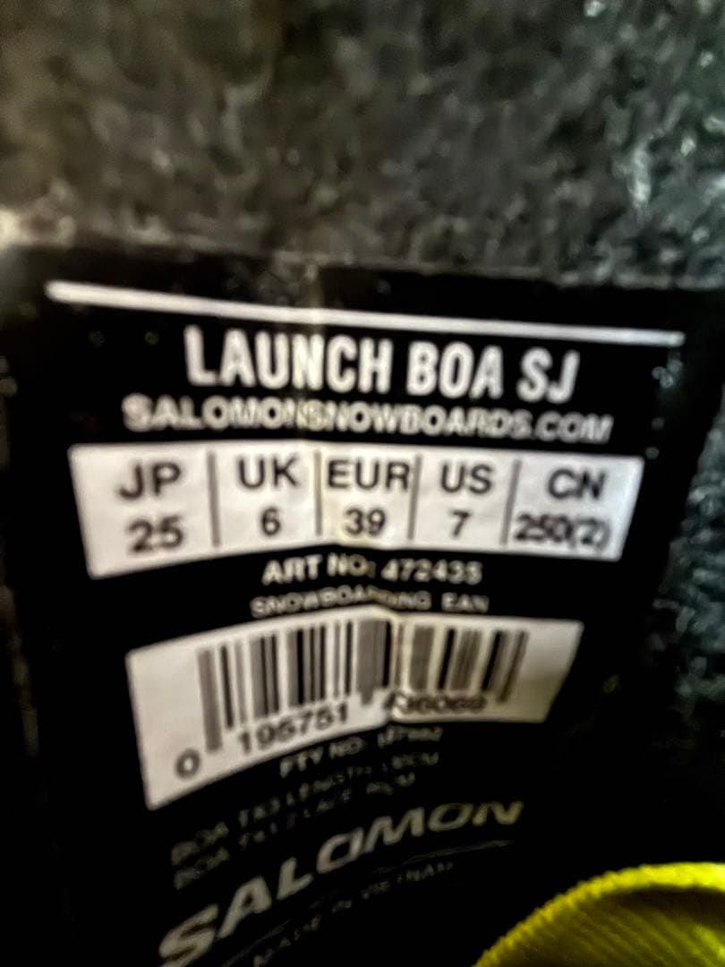 Salomon Launch スノーボードブーツ ブラック