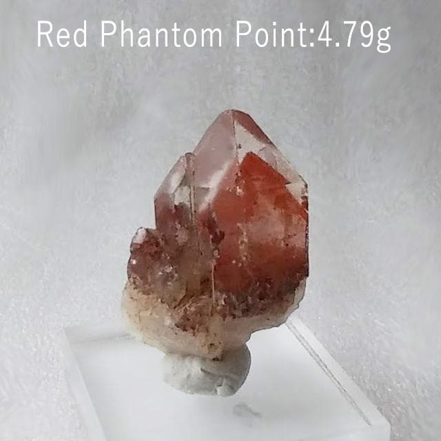 4.79g　レッドファントム　赤富士水晶　美品　水晶　鉱物標本　ファントム