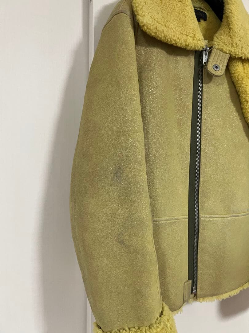 YEEZY SEASON 3 ムートンジャケットイエロー XSシアリング100%