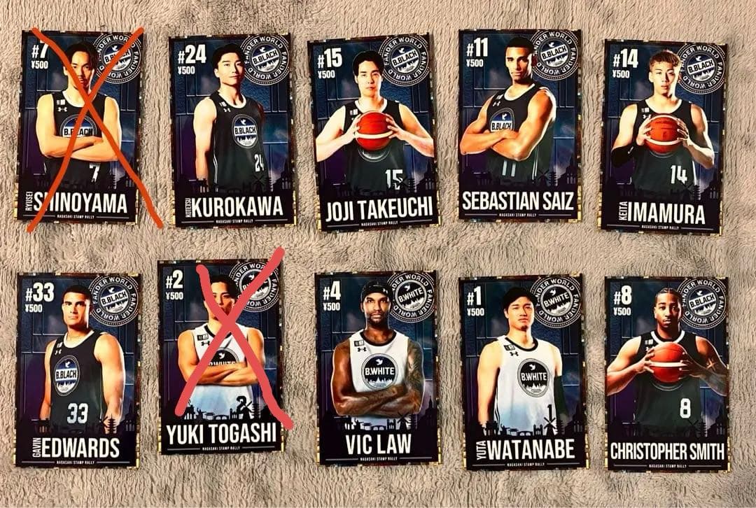 (非売品) ※バラ売り可　 B.LEAGUE オールスター スタンプラリーカード