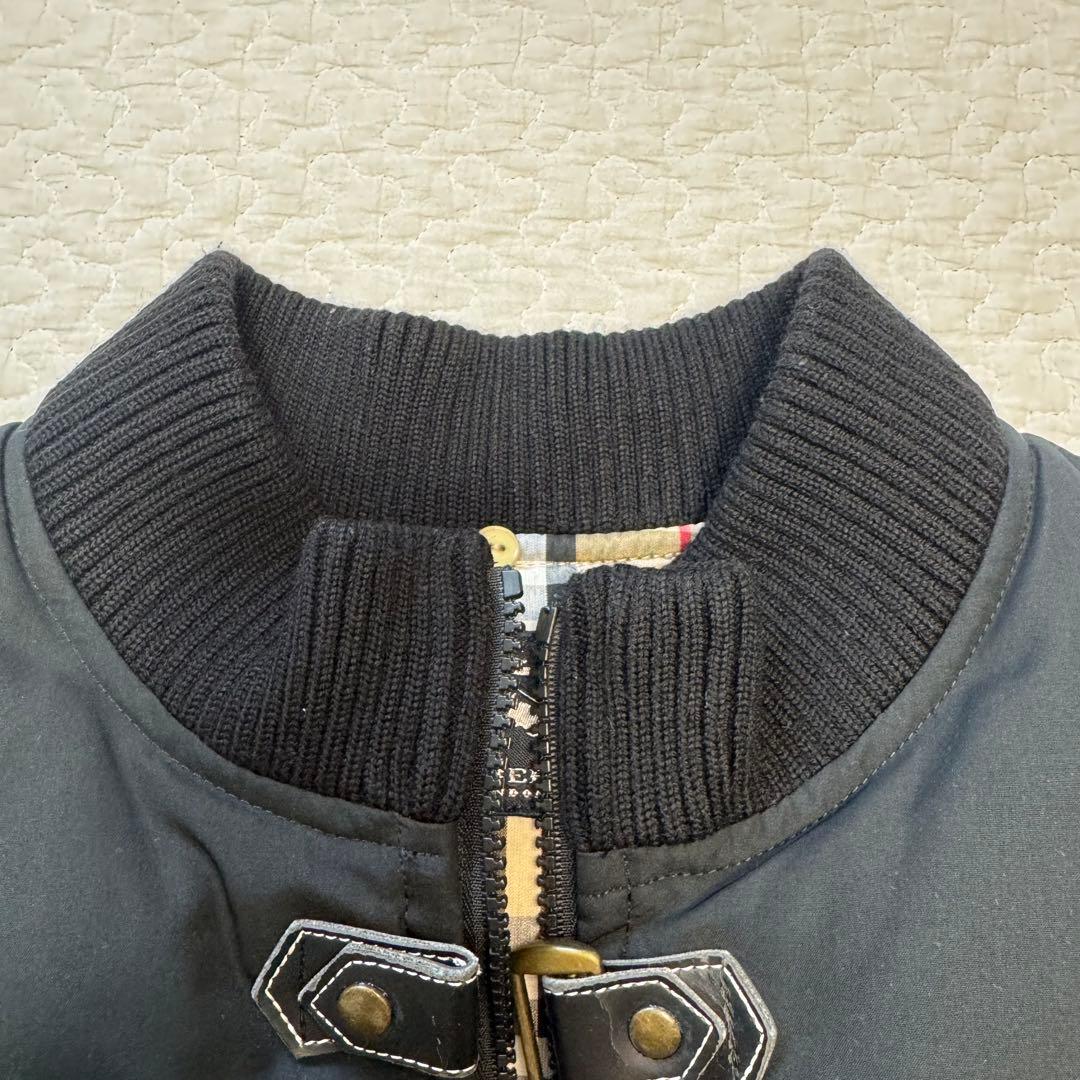 バーバリー Burberry ダウンベスト ノバチェック ホースロゴ 160A黒