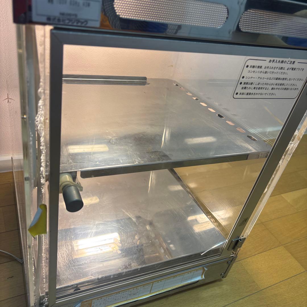 常温ショーケース 透明 ガラス製 100V 40W フジマック