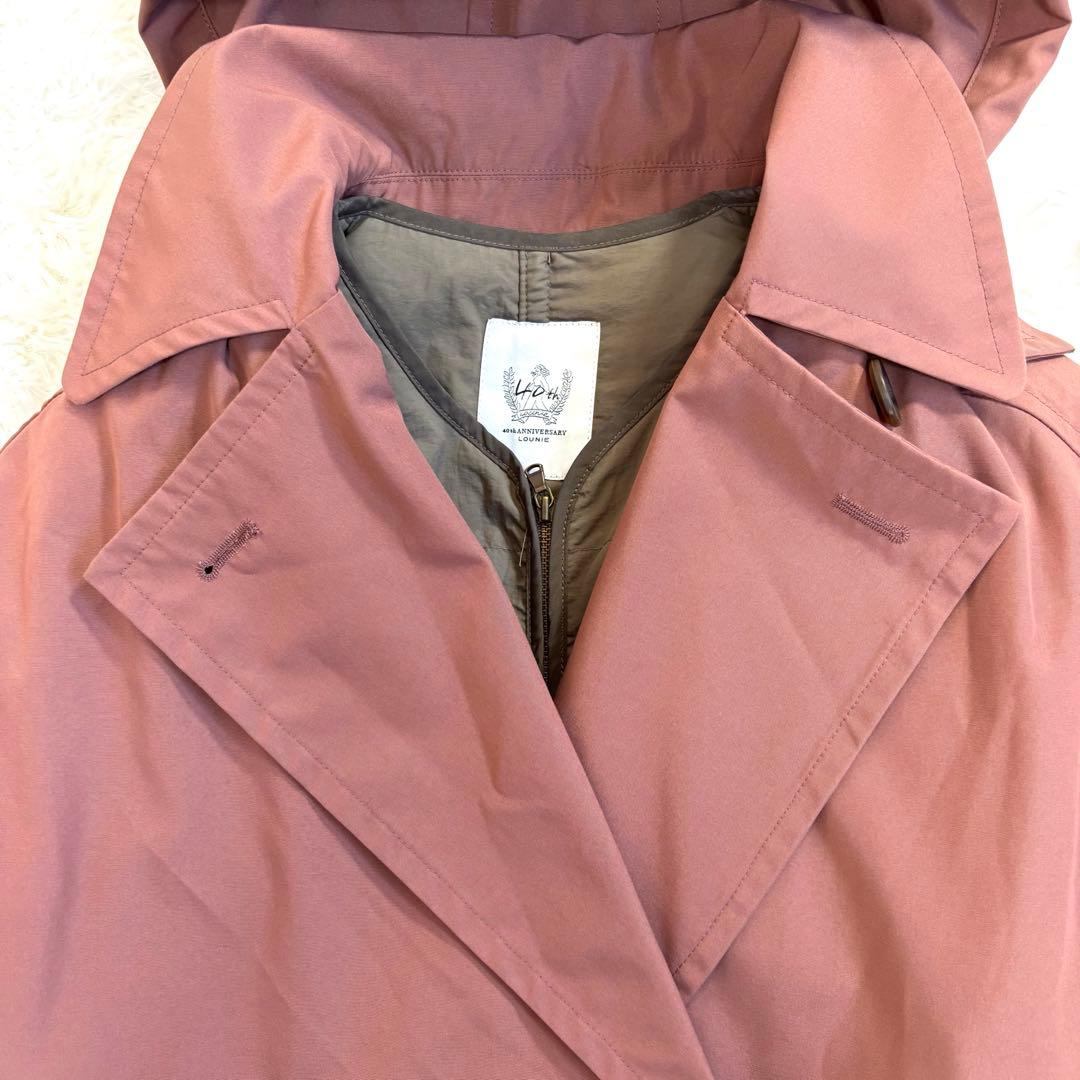 ルーニィ 40th記念モデル ロングコート ライナー付き ピンクブラウン M