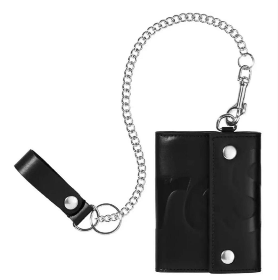 【最安値】 Supreme Leather Chain Wallet Black