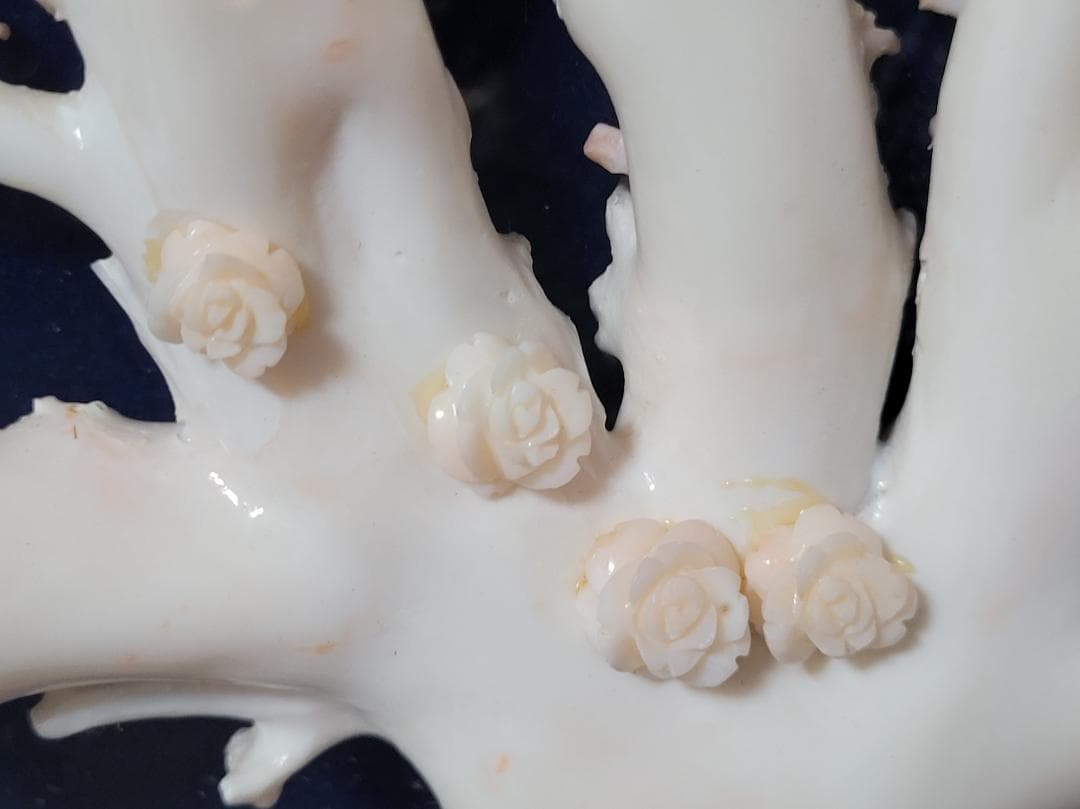 天然希少材料 彫刻 額装 壁飾 置物 横幅約55.8cm