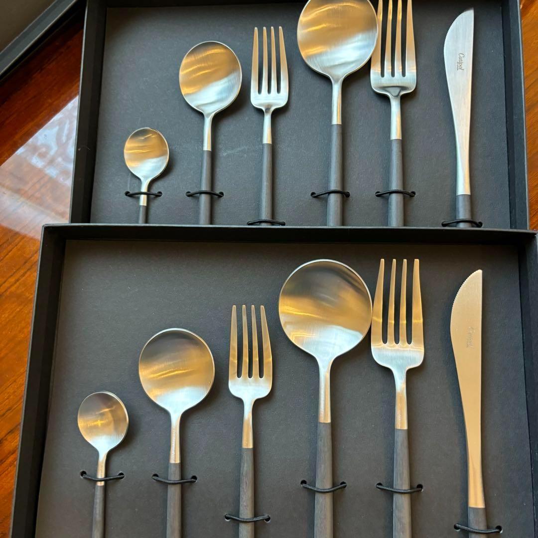 クチポール ゴアブラック（シルバー） カラトリー 12本セット