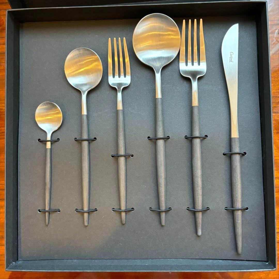 クチポール ゴアブラック（シルバー） カラトリー 12本セット