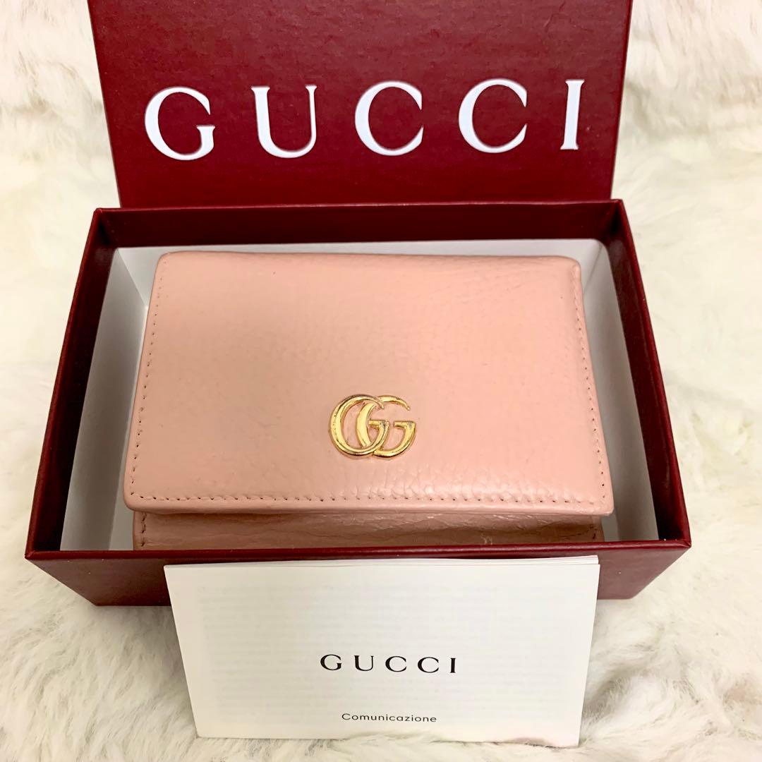 カンキチ様GGマーモント 三つ折り財布 コンパクトウォレット　ピンクベージュ