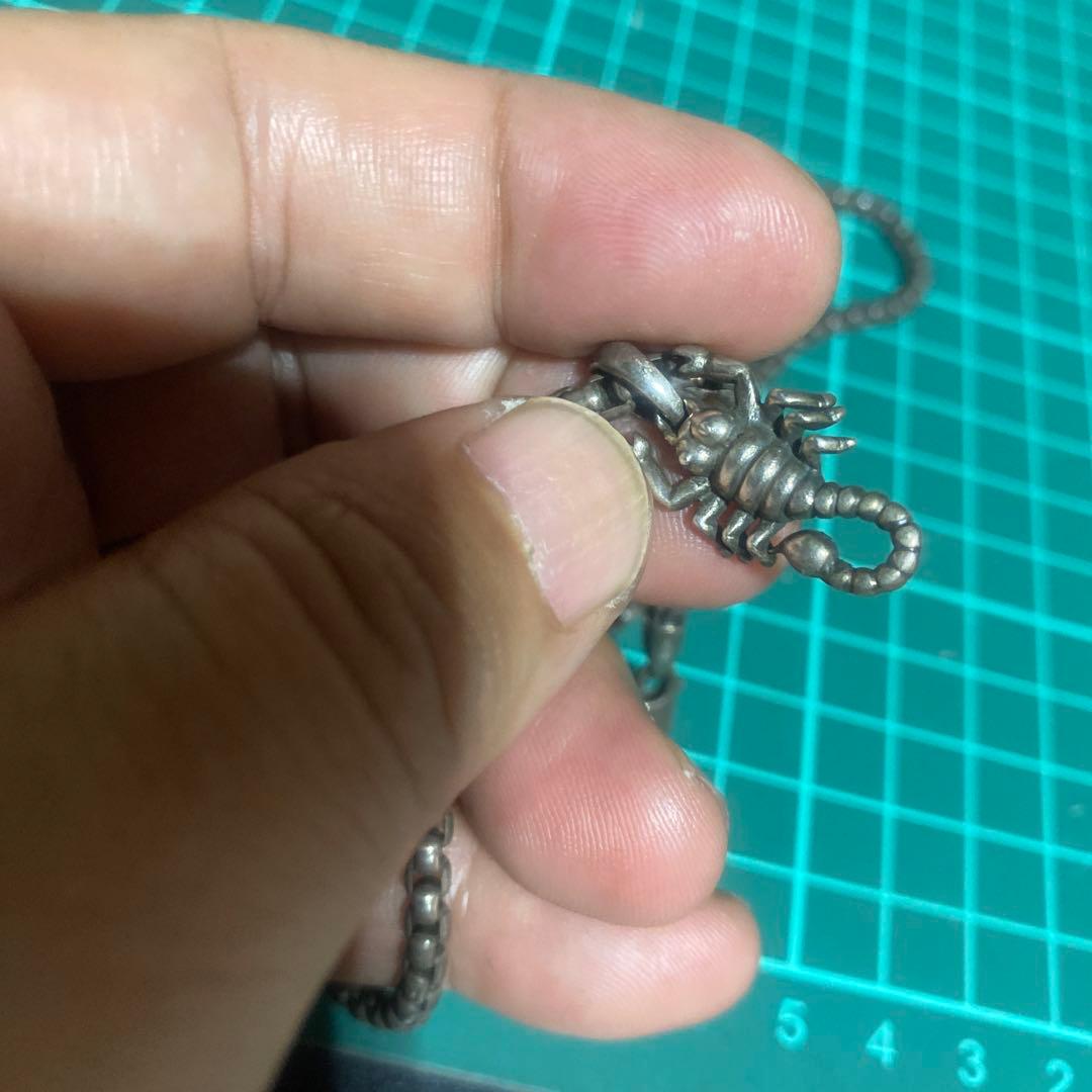 925 ネックレス　1KRONE デンマーク　サソリ　チェーン