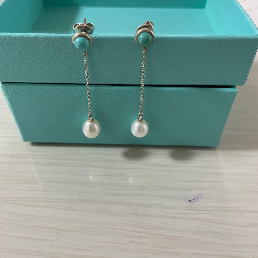 Tiffany & Co. ターコイズ.真珠 チェーンピアス　タナカ様用