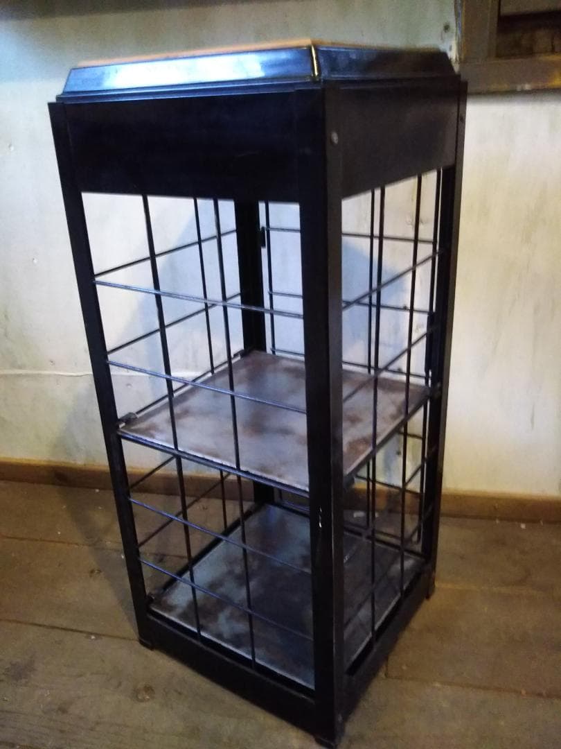 アンティーク　電話台　キャビネット　アイアン製　レトロ　レア 希少