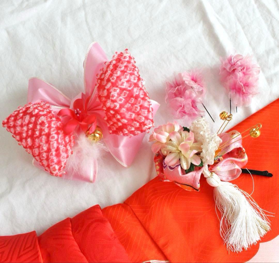 七五三 3歳 女の子 子供 正絹 着物 被布 セット